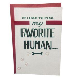 Hallmark greeting card my favorite human i'd chews you humor Christmas READ NEW
